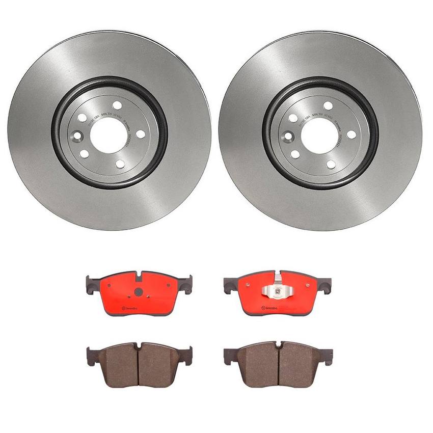 Jaguar Land Rover Brakes Kit - Pads and Rotors Front (350mm) (Ceramic) T4A2343 - Brembo 3233179KIT